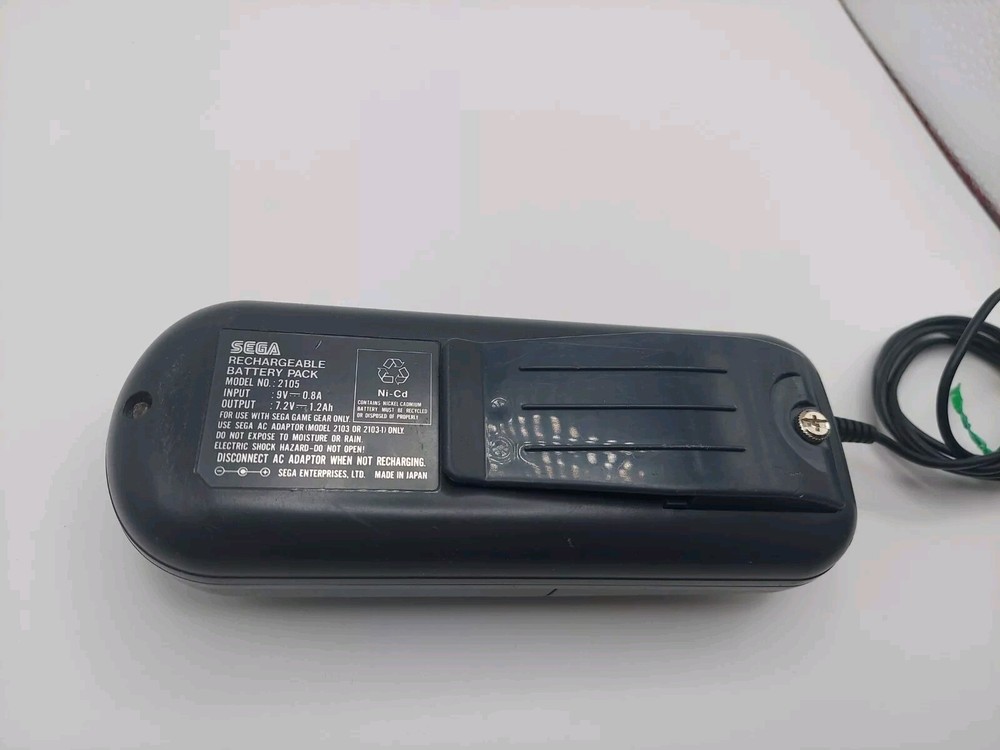 OEM Sega Game Gear System Console Rechargeable Battery Pack Model 2105 UNTESTED
