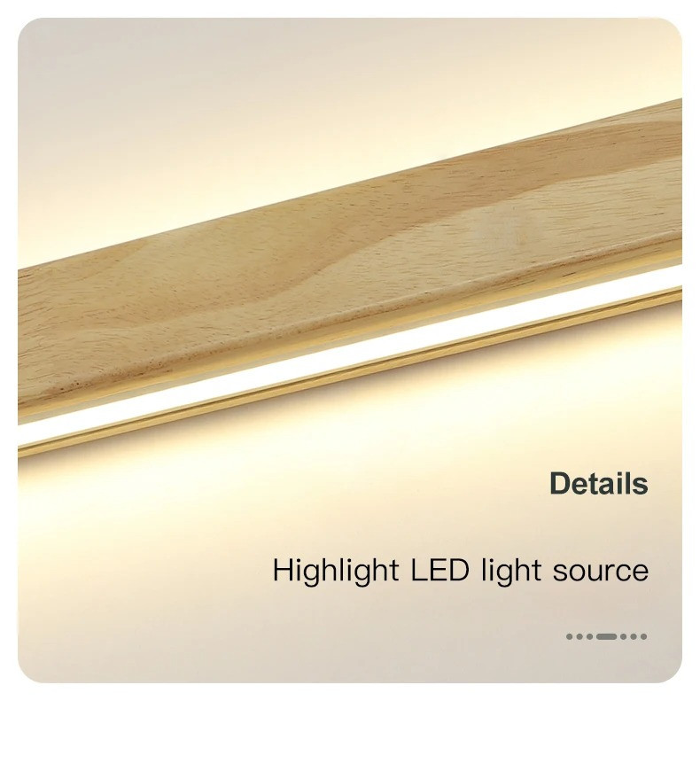 Long Wood Wall Lamp