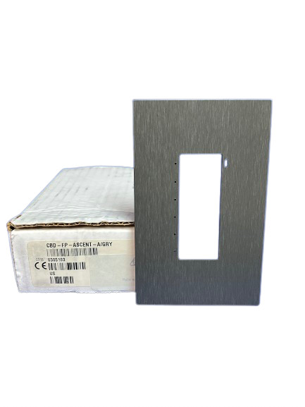 Crestron CBD-FP-ASCENT-A/GRY, Ascent Solid Metal Faceplate, Anodized Gray
