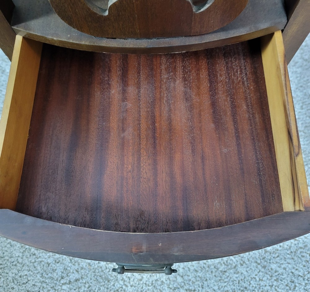 Vintage Mahogany Harp End Table