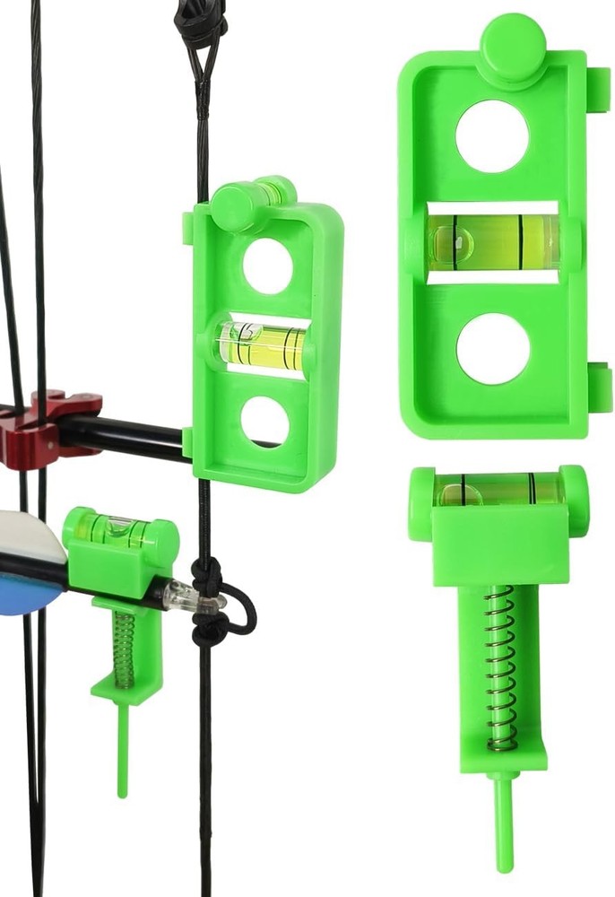 THREE ARCHERS Archery Bow Tuning and Mounting String Level Combo Kit Green