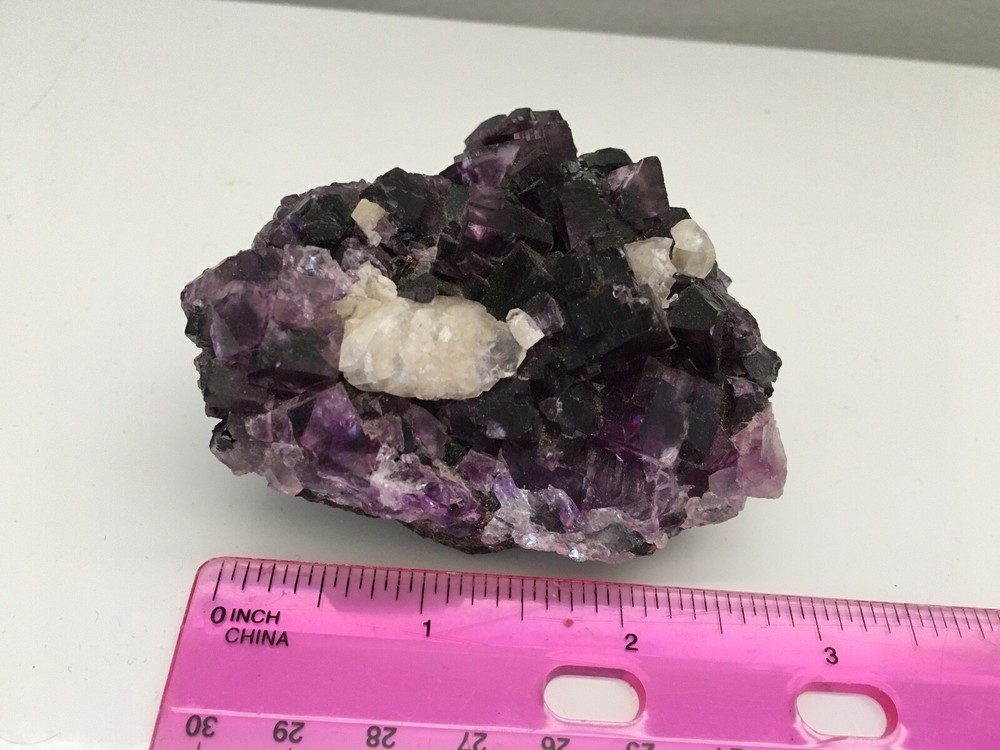 natural purple fluorite specimen, pre-owned