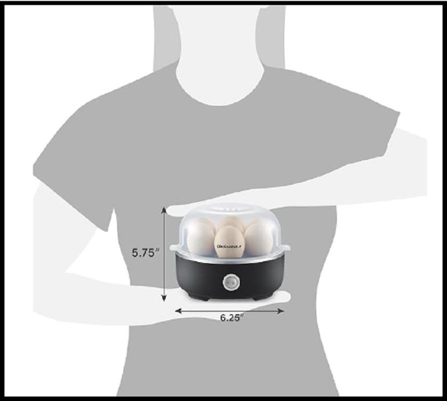 EGC115B Easy Egg Cooker Electric 7-Egg Capacity, Soft, Medium, Hard-Boiled Egg C