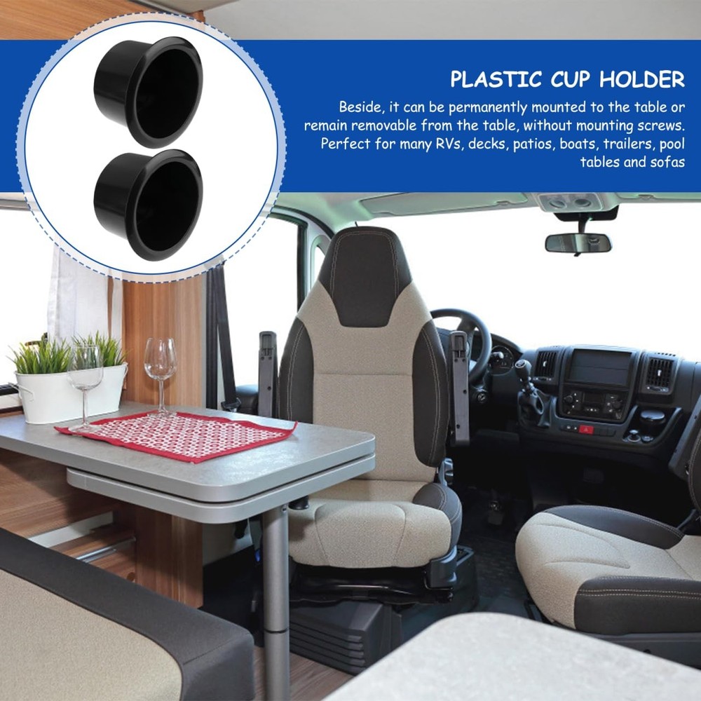 Plastic Recliner Cup Holder Inserts 2 PCS Replacement for Sofa Boat RV