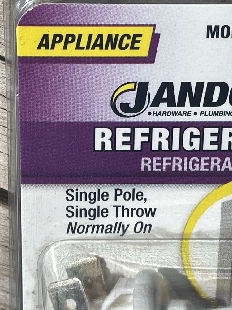 Jandorf Refrigerator Momentary Plunger Round SWITCH Single pole White 61012 E20