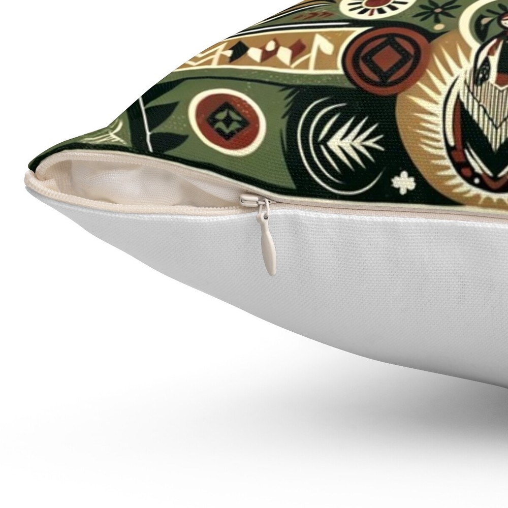 Cherokee Inspired Spun Polyester Square Pillow