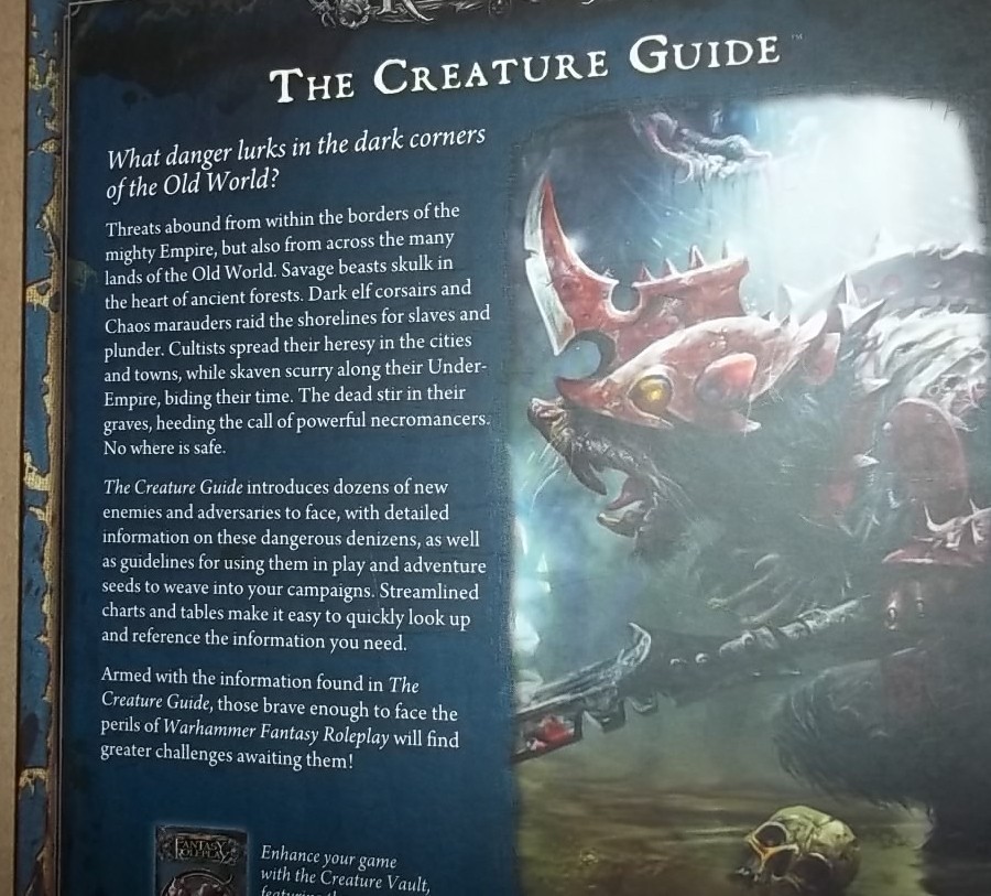 Warhammer Fantasy Roleplay 3rd ed The Creature Guide