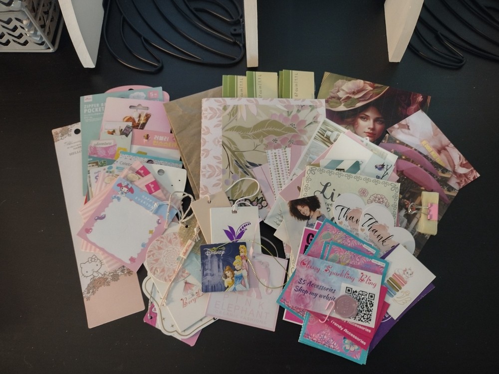💗🎀 Large Pink Ephemera Pack – 60 Pieces