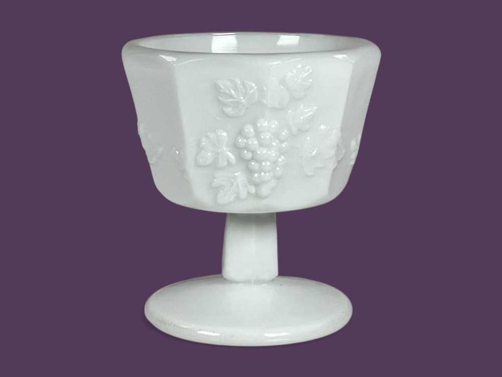 Pair vtg. Westmoreland low footed grape panel sherbets