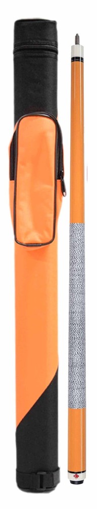 Package Set - Orange Pool Cue & 1x1 Two Tone Case.