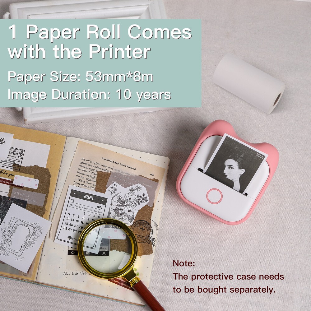 Phomemo T02 Pocket Wireless Bluetooth Thermal Paper Printer Photo Label Maker