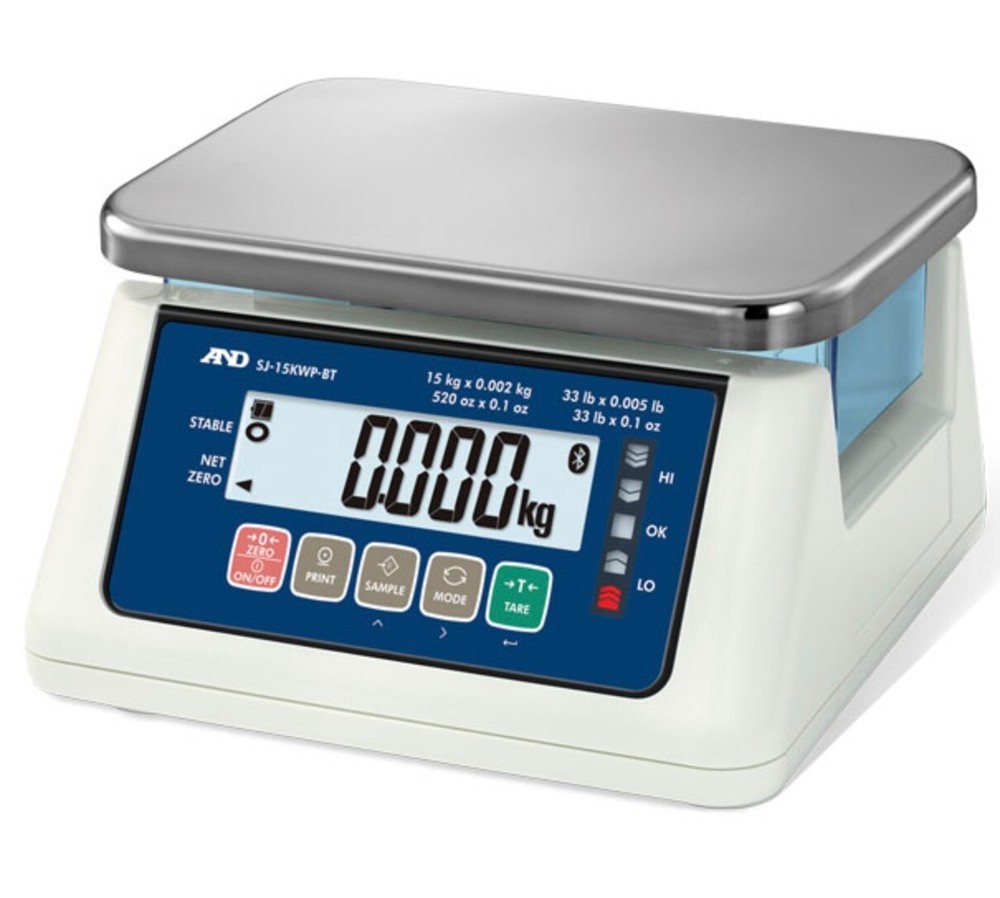 A&D SJ-15KWP Washdown Weighing Scale 33lb NTEP