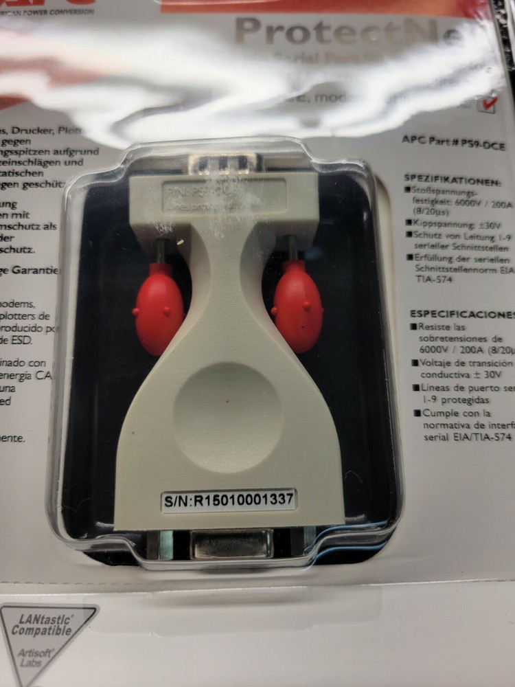 APC PS9-DCE ProtectNet 9 Pin Surge Protector.