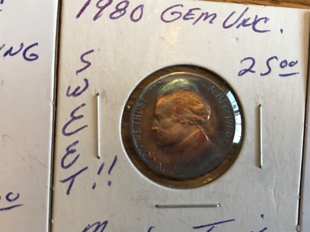 toned Jefferson Nickels