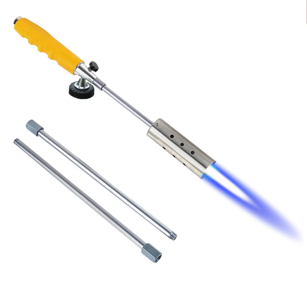 Detachable Long Arm Weed Torch Propane Burner Terminator Flame Control Valve US
