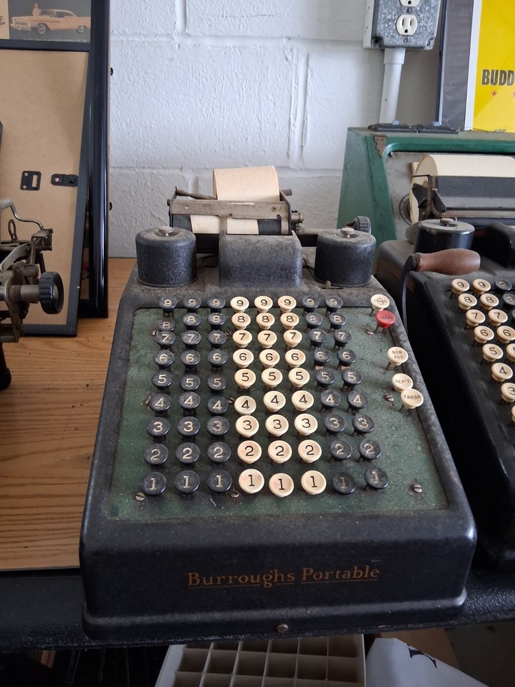 Burrough's Portable Adding Machine  Not Working Condition