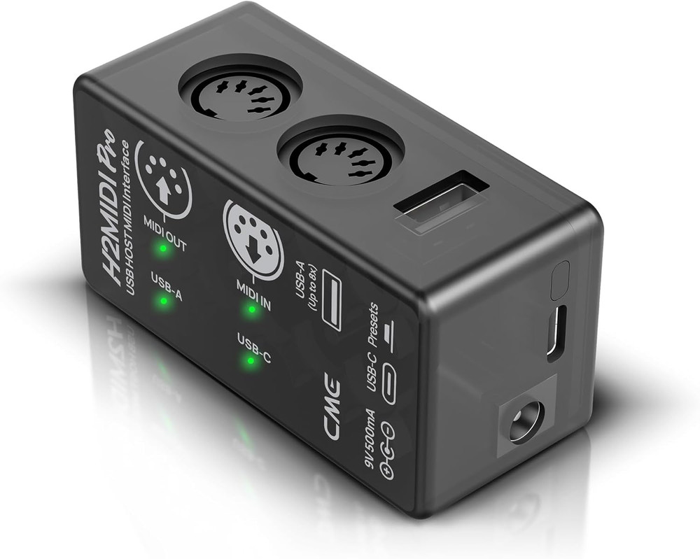 Standalone USB MIDI Host Interface USB C To 5 Pin DIN MIDI Hub Adapter Box