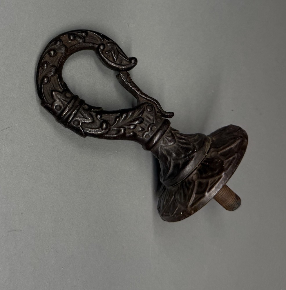 Vintage Cast Iron Hook Ornate With Clip