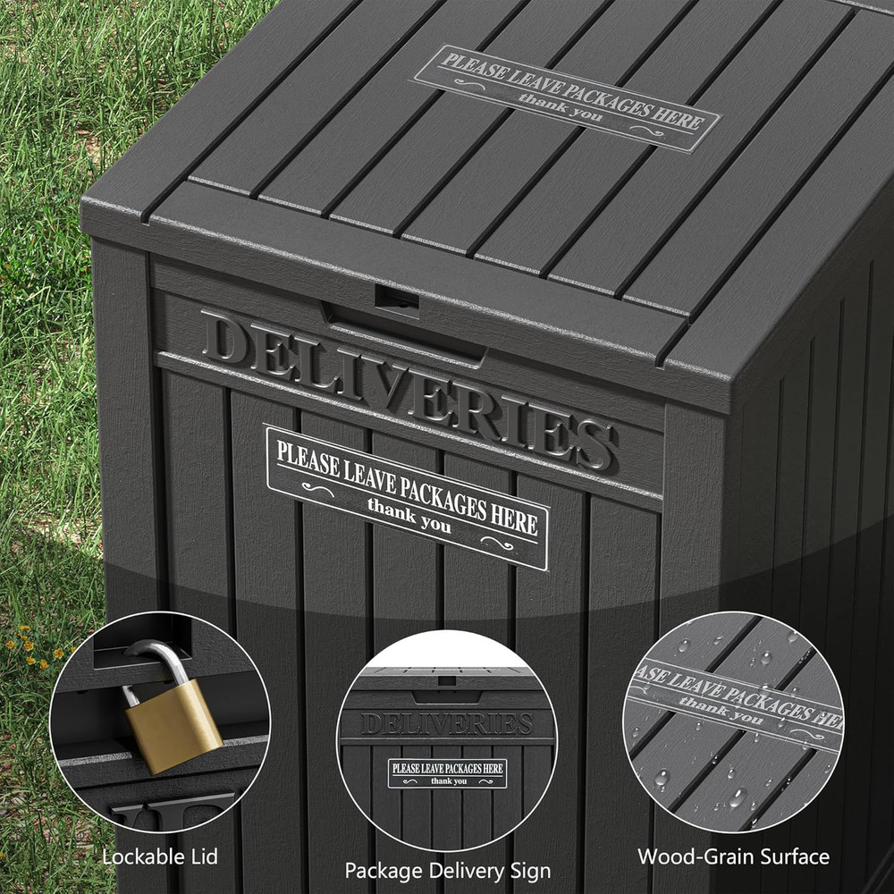Package Delivery Box for Outside, 48 Gallon Storage with Lockable Secure, Large