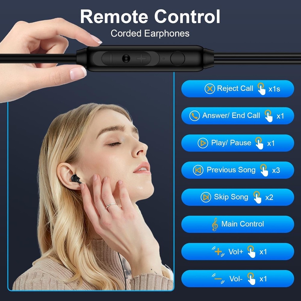 USB-C Wired Earbuds for Google Pixel Devices with Enhanced Comfort