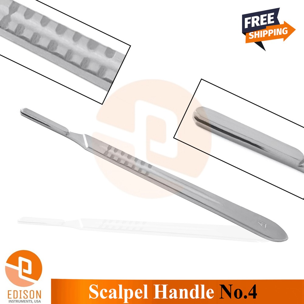 5Pcs Surgical Scalpel Handle #4 Dental Verterinary Instruments