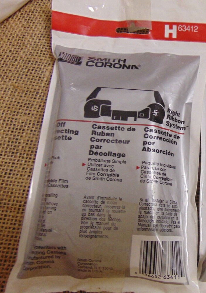 Smith Corona Correctable lift off correcting cassette ribbon 63412