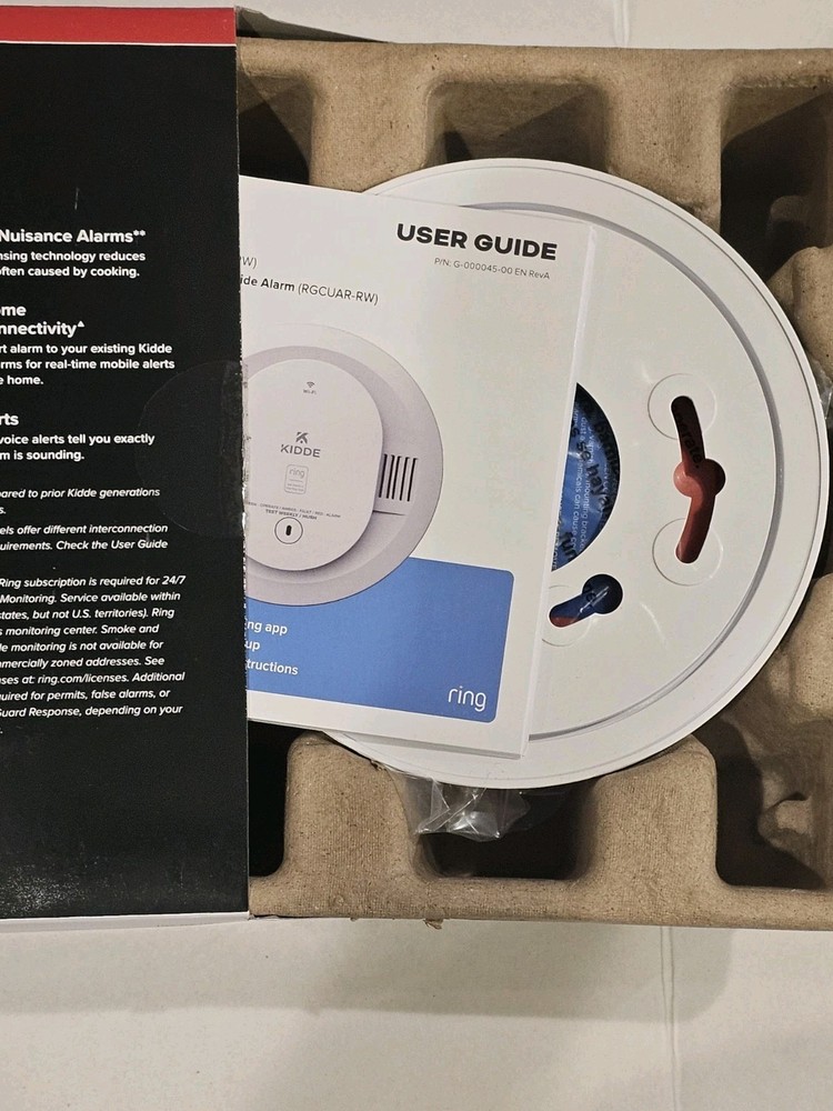 KIDDE Ring-Enabled Smart Smoke Detector, Wired, RGSAR-RW