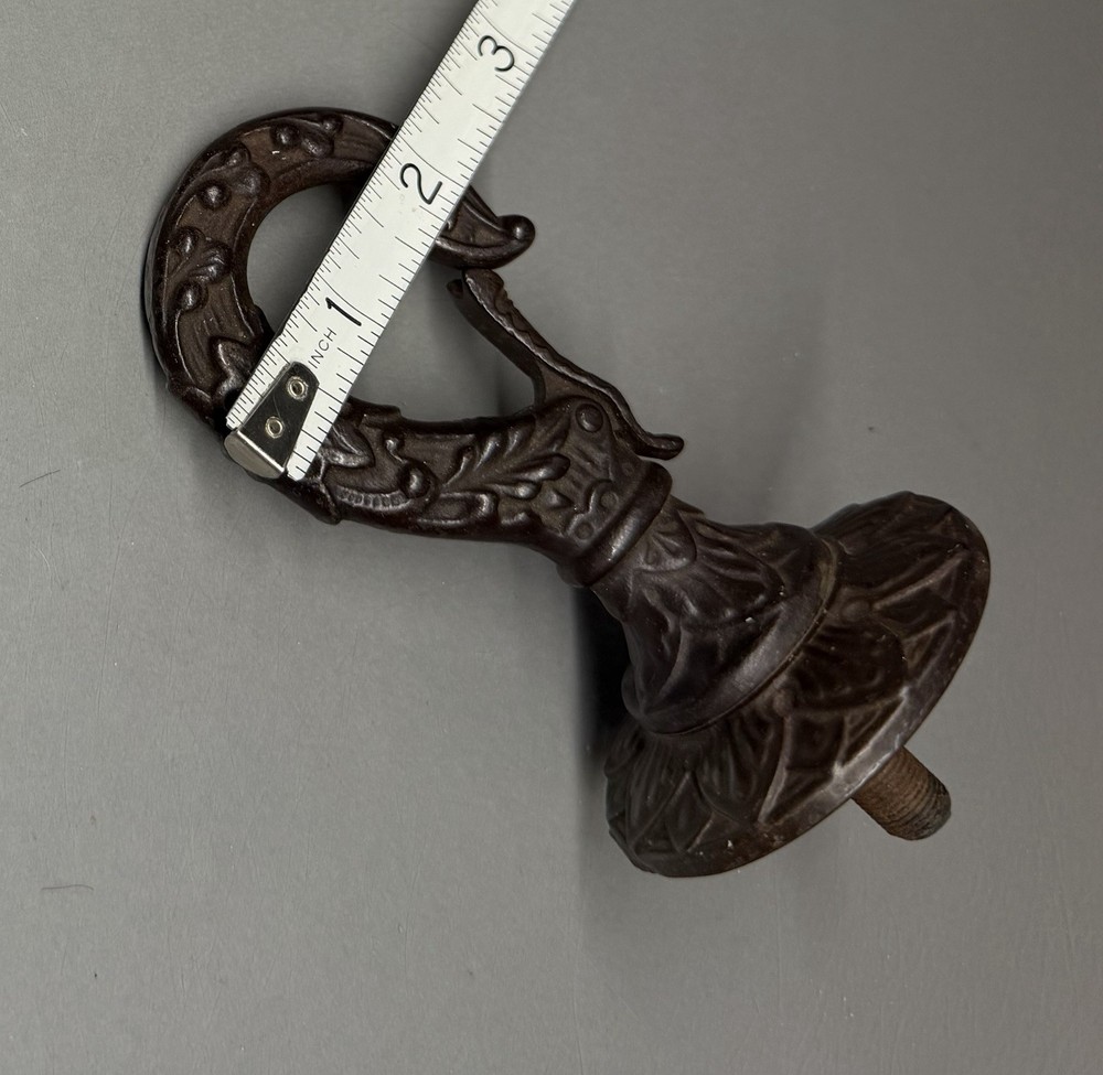 Vintage Cast Iron Hook Ornate With Clip