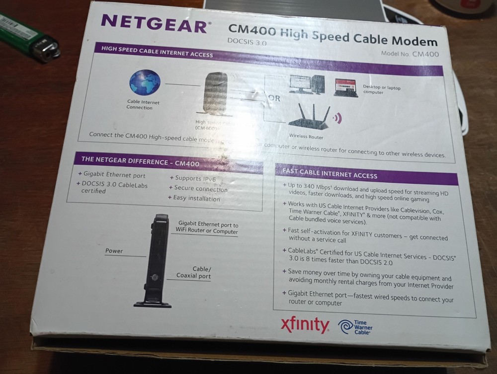 Netgear CM400 High Speed Cable Modem