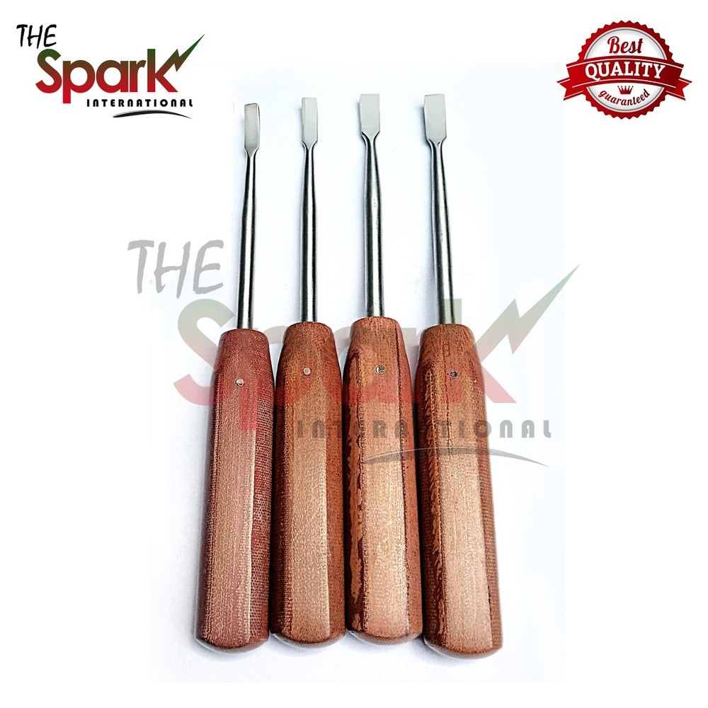 Bone Chisel Fiber Handle Surgical Orthopedic Set 4pcs