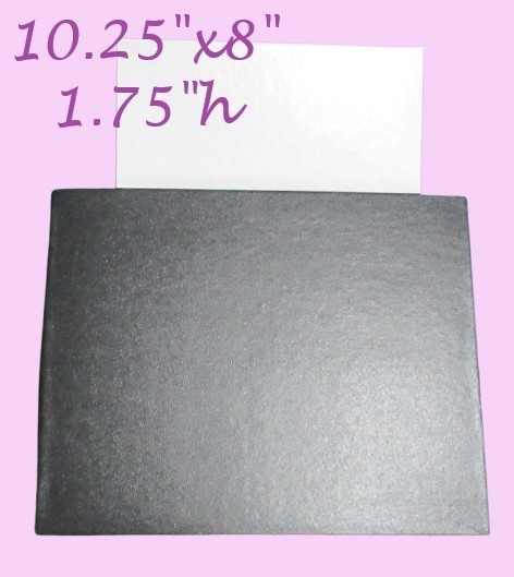Matte Black Gift Box 10.25"x8"x1.75"h Solid Cardboard Display Packaging