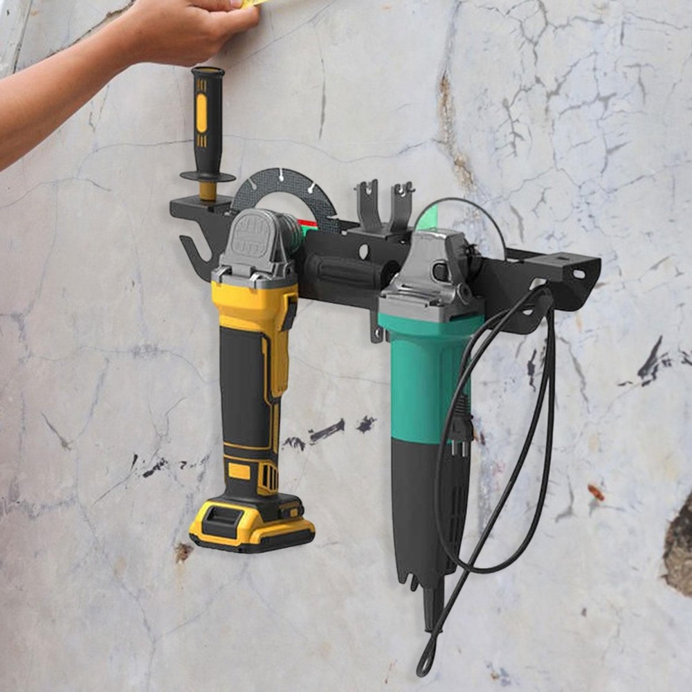 Angle Grinder Holder 2 Bay Easy Installation Angle Grinder Rack for Workspace