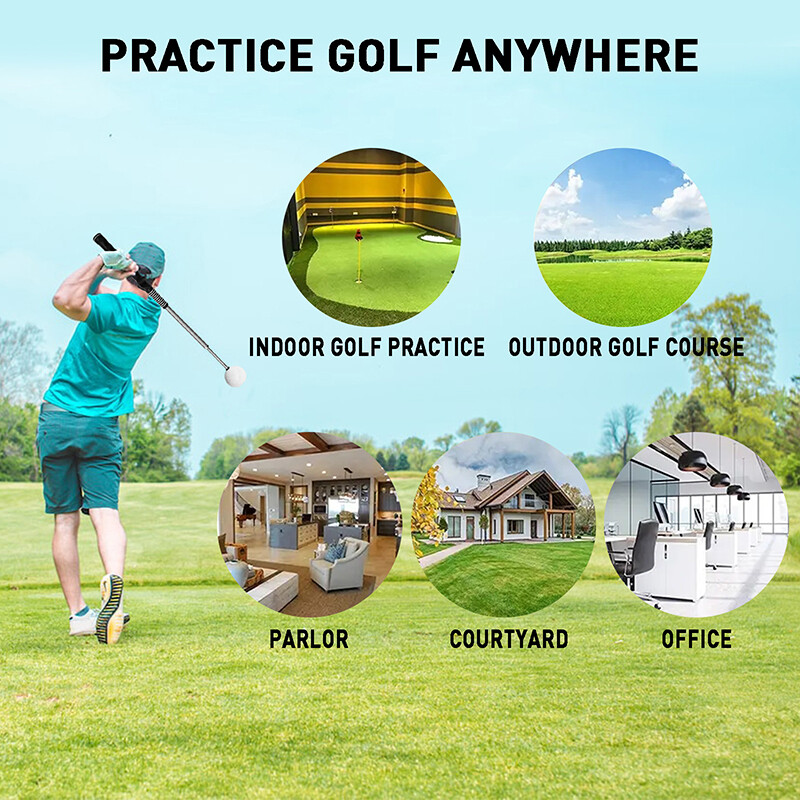 Golf Swing Trainer Aid Lightweight Stretchable Practice Rod Speed Training Aids
