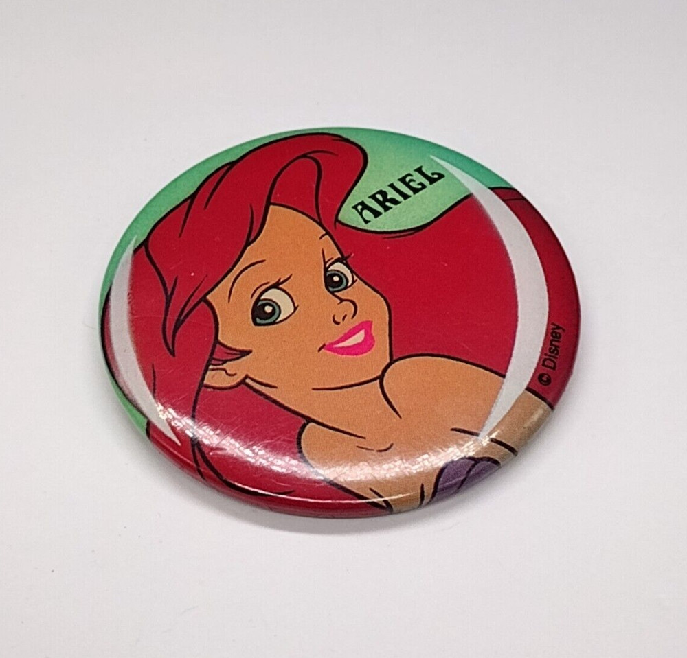 Disney ARIEL Character Large Badge Button Pin