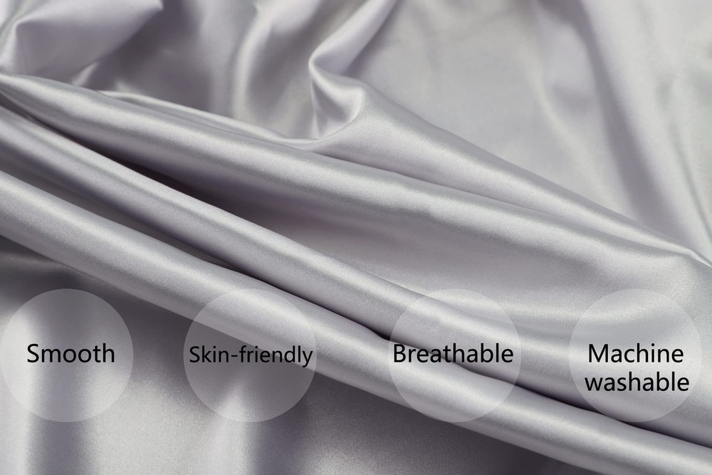 Satin Pack n Play Sheet Set 2 Pack Ultra Soft Silk Fitted Mini Crib Sheets Pl...