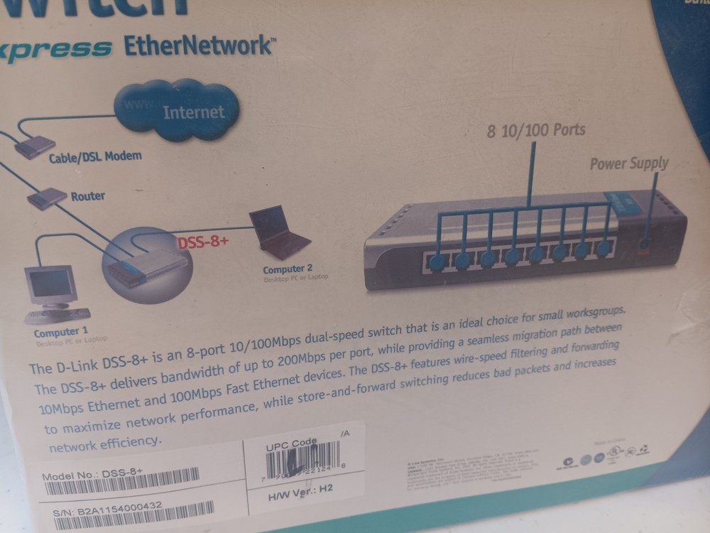 D-Link DSS (DSS8 ) 8-Ports External Switch