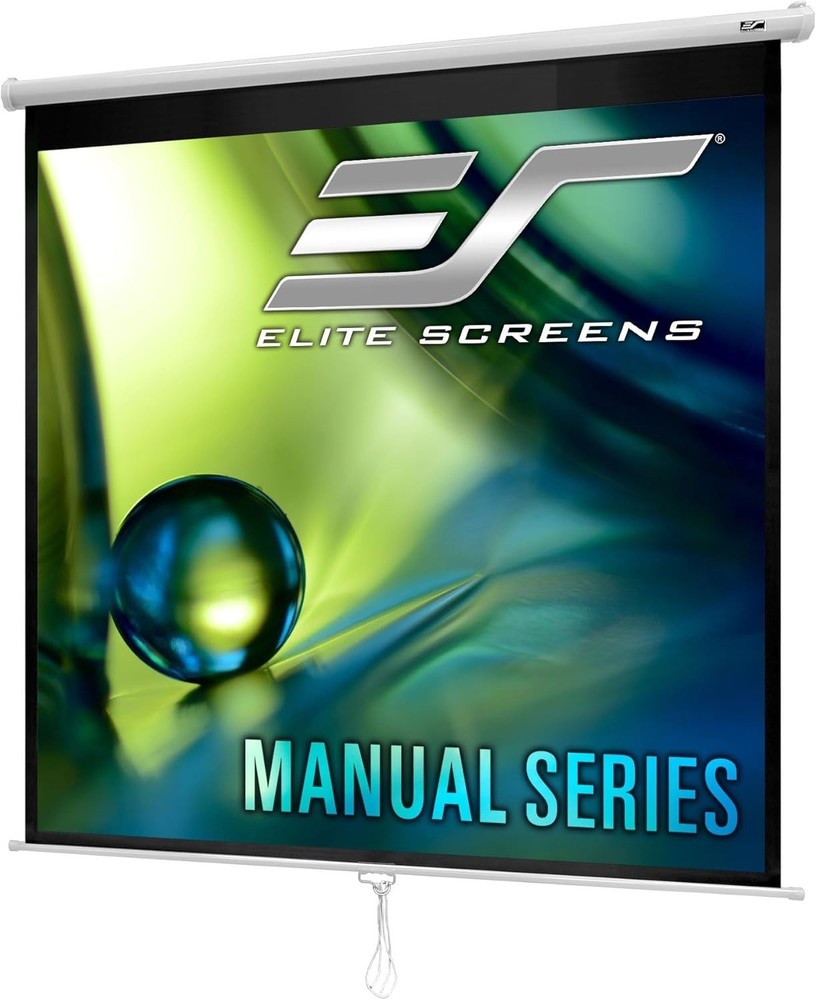 Manual Series, 71-INCH 1:1, Pull Down Manual Projector Screen with AUTO LOCK,