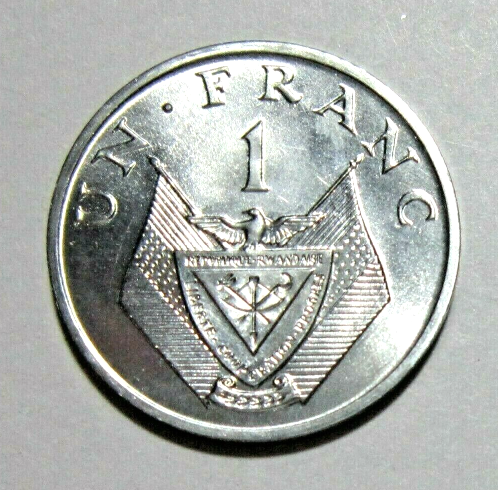 RWANDA. 1 FRANC, 1969. UNCIRCULATED.