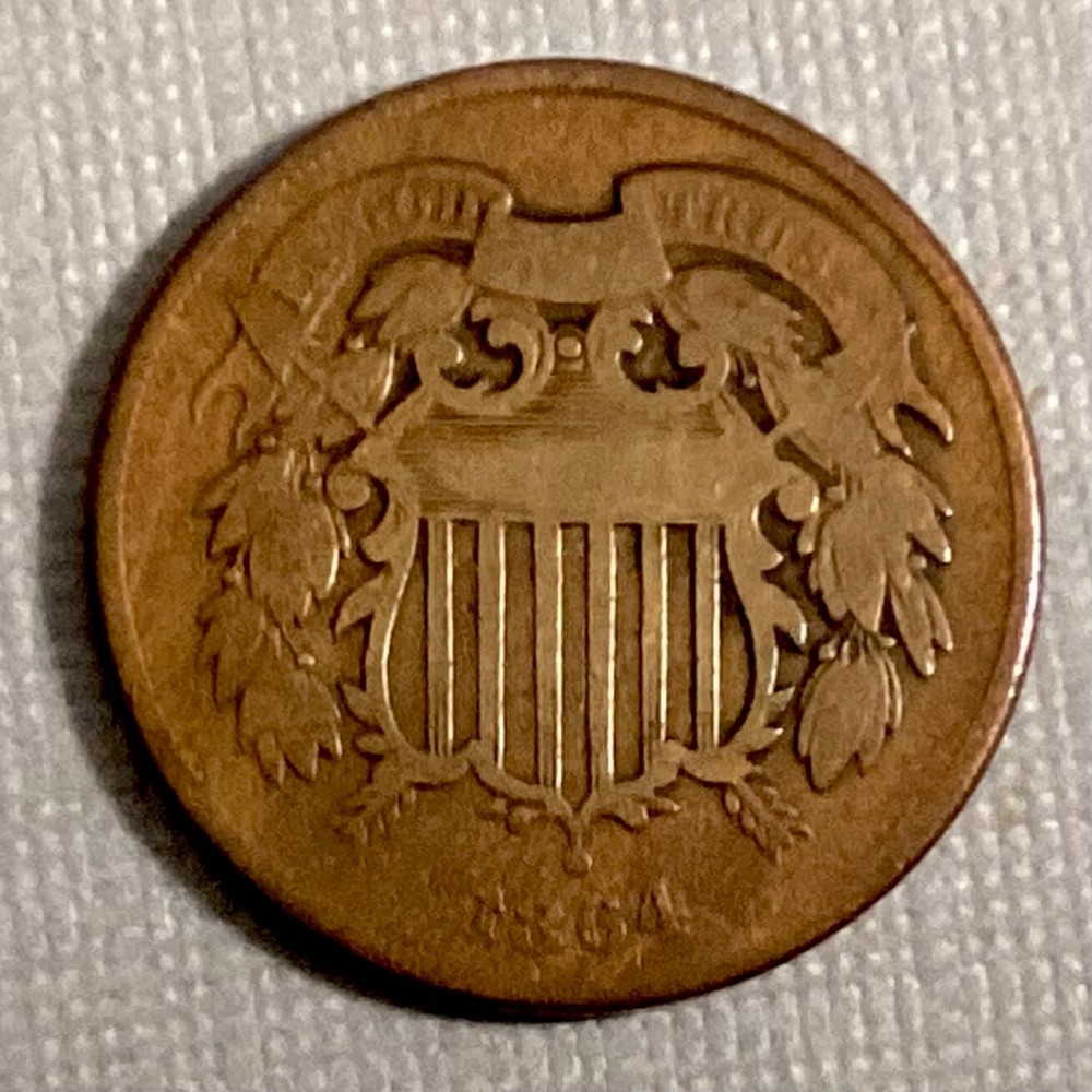 1864 US Two Cents - FREE US SHIPPING cd-