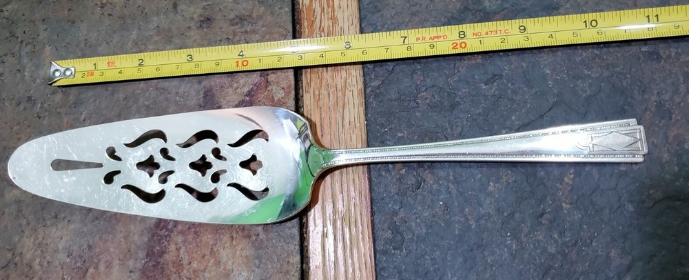 NSC ART DECO PATTERN SEVENTEEN SILVERPLATED PIE🥧 PASTRY & CAKE 🍰 SERVER