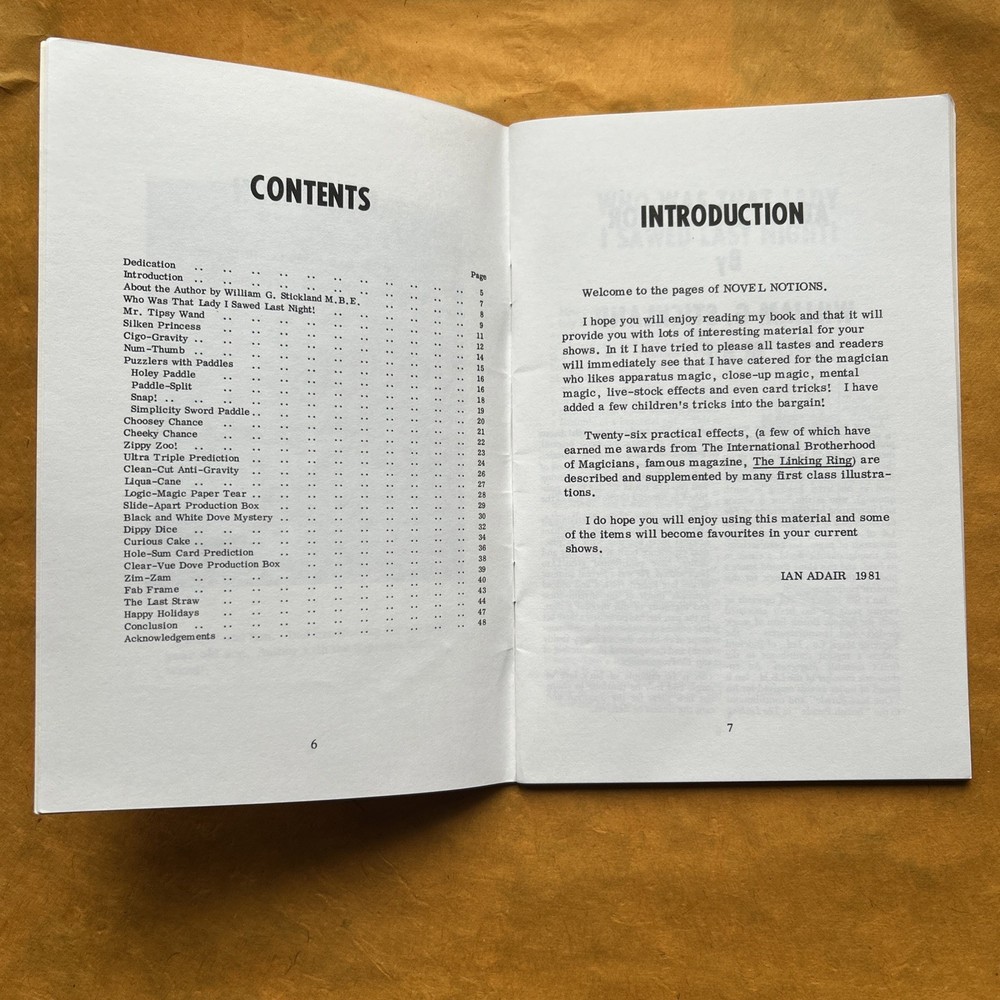 NOVEL NOTINS, Ian Adair, 1981