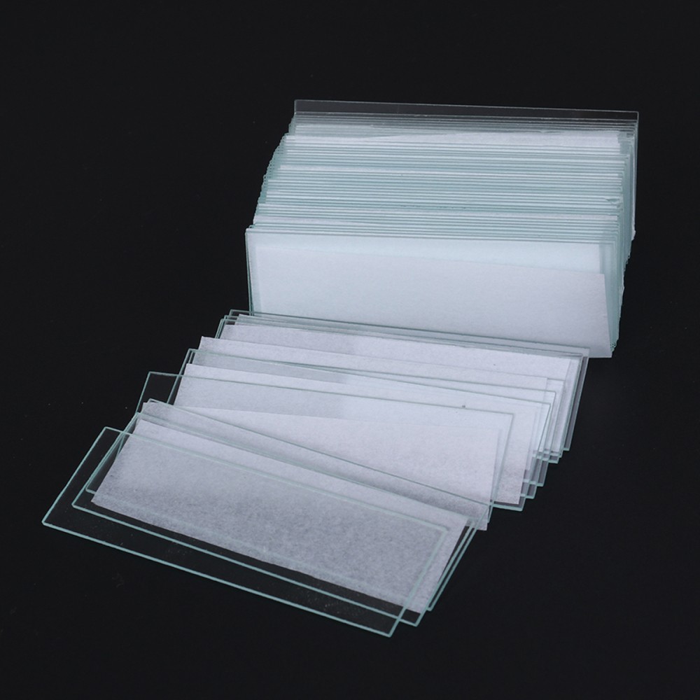 50 Slides Glass Biological Science Education Tools Prepared Microscope