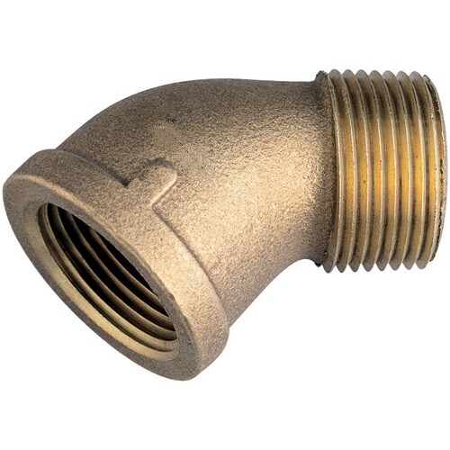 Midland Metal 44-202 44202 3/8" X 45° Degree Bronze Street Elbow Pipe Fitting