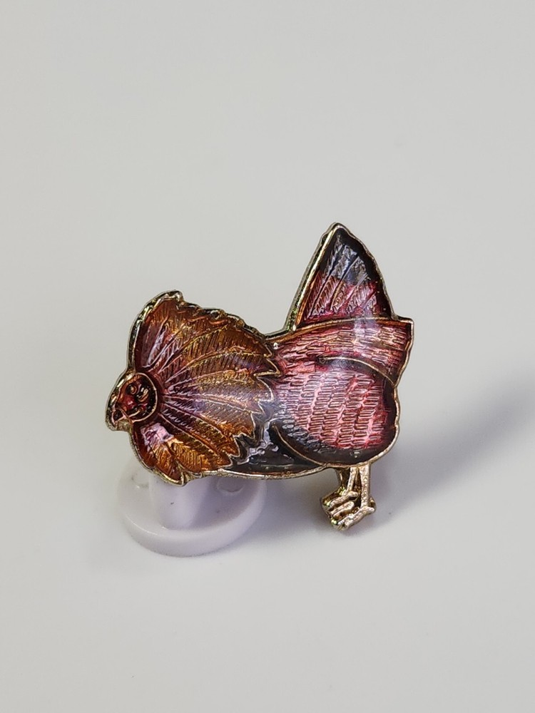 Grouse ? Frill Neck Bird Lapel Pin