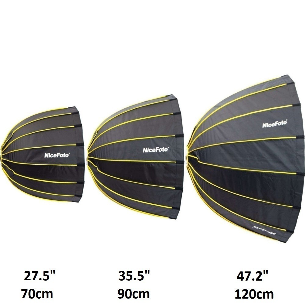 NiceFoto LED-Φ90g Deep Softbox With Grid 35.5" 90cm Bowens Studio Quick Release