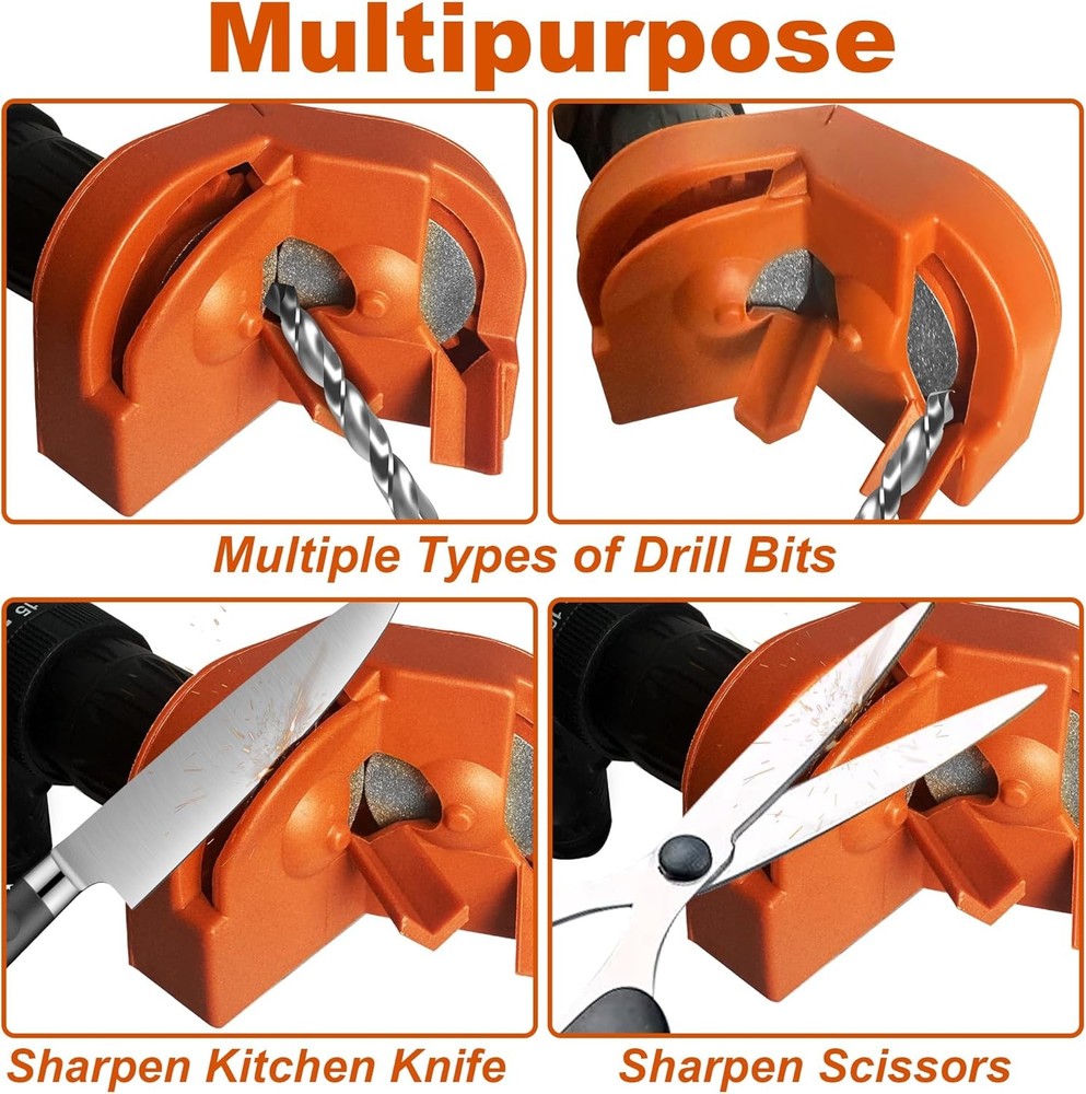 Drill Bit Sharpener,Portable Sharpener,Multipurpose Orange