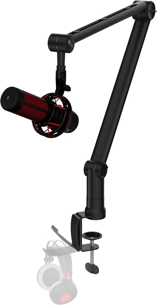 Microphone Boom Arm with Desk Mount, 360° Rotatable, Adjustable and Foldable ...