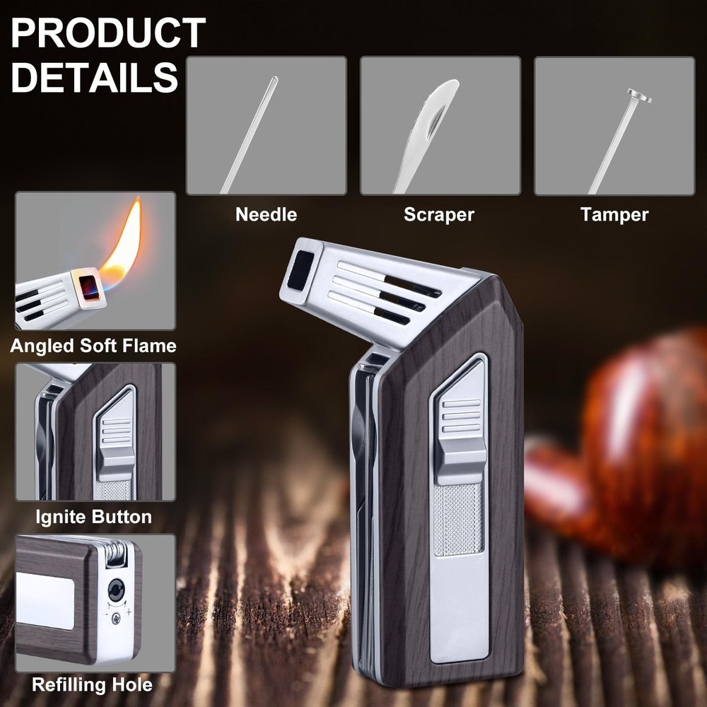 Soft Flame Lighters Mahogany+Silver Combo