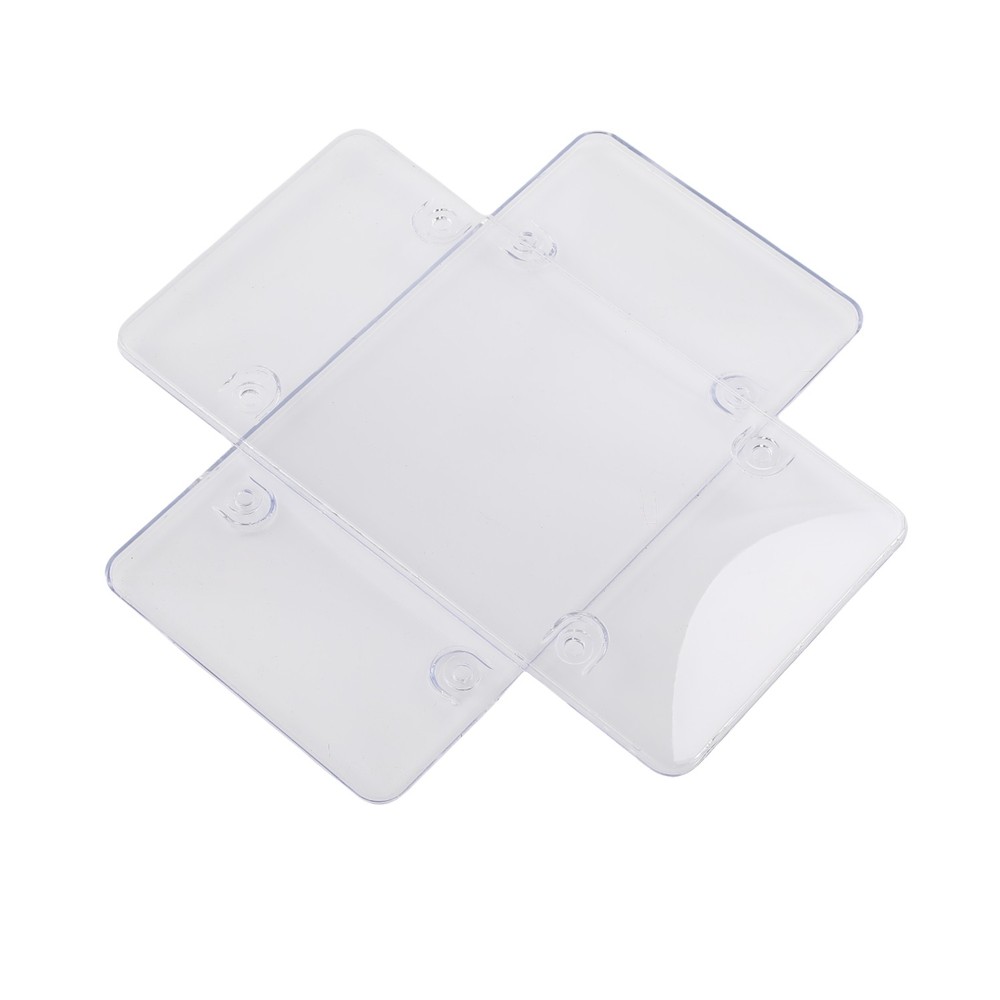 2x Clear License Plate Tag Covers Bubble Shields Protector Frame for Car Auto