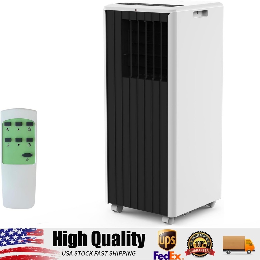 8,000 BTU Portable Air Conditioner, Compact & Quiet 3-in-1 AC Unit with 24 Timer
